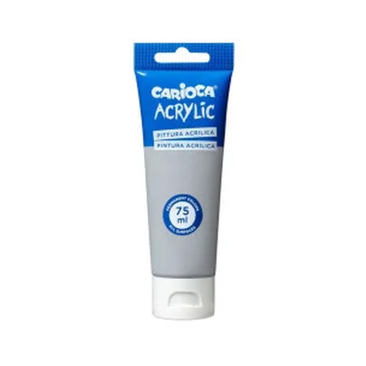 Carioca colori acrilici 75ml argento