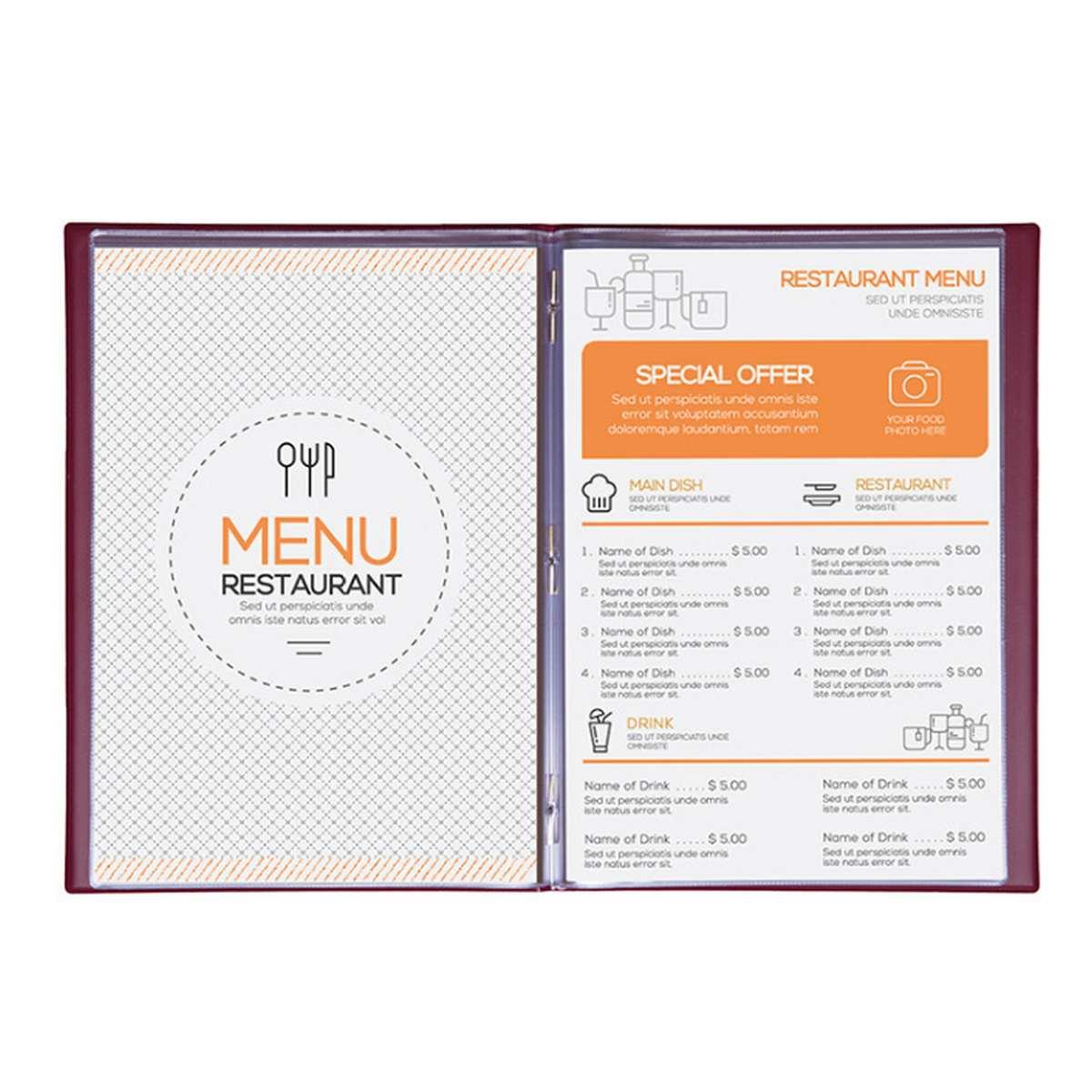 Porta menu' 2 ante 8 tasche maxi nero