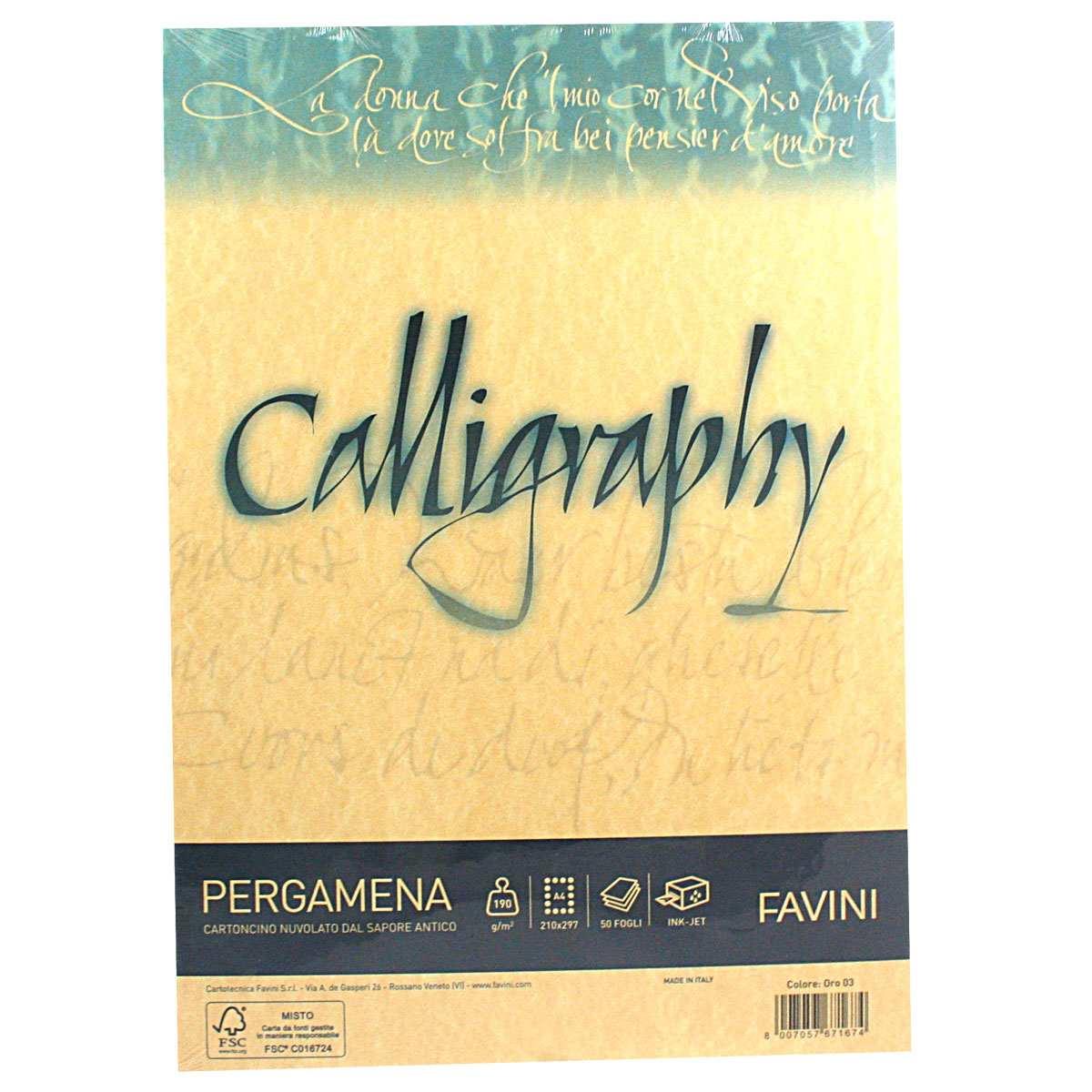 CALLIGRAPHY PERGAMENA 50FF:90 GR. ORO 03 F50 21x29
