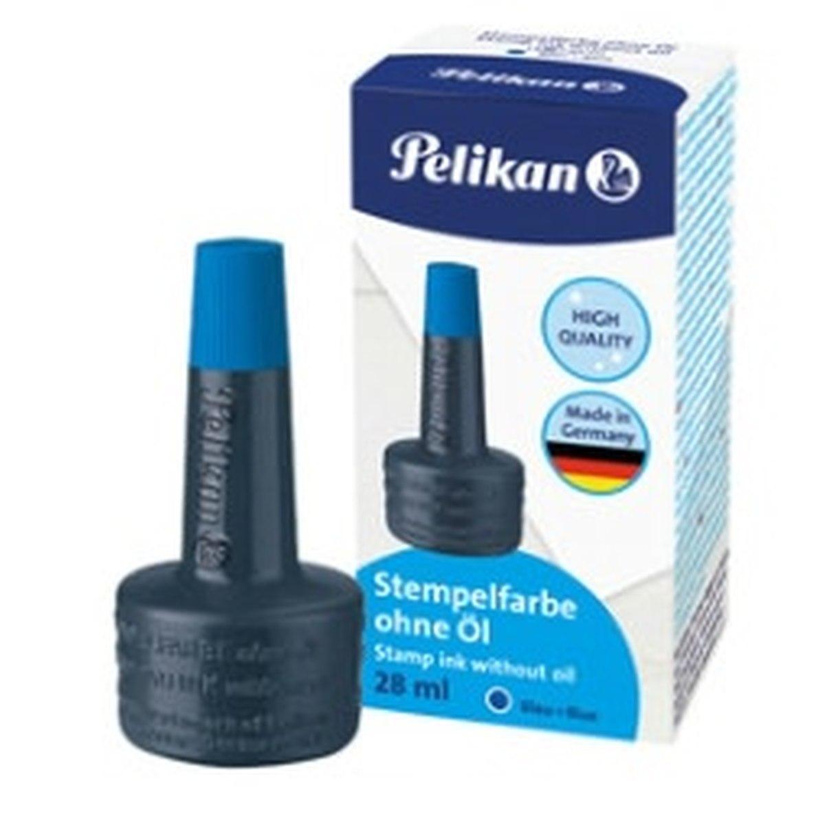 Inchiostro s/olio x timbri 28 ml. blu
