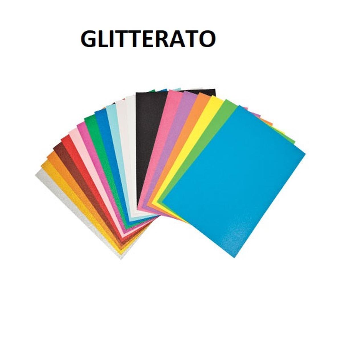 Fogli eva foam 2mm 40x60 argento glitter