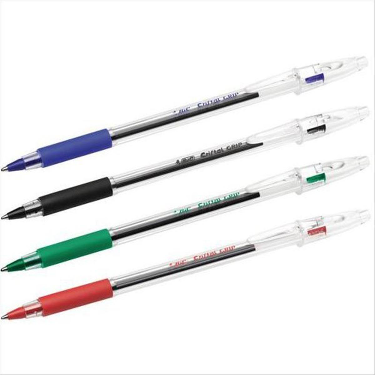 Penna cristal grip  cf.20 pz. rosso