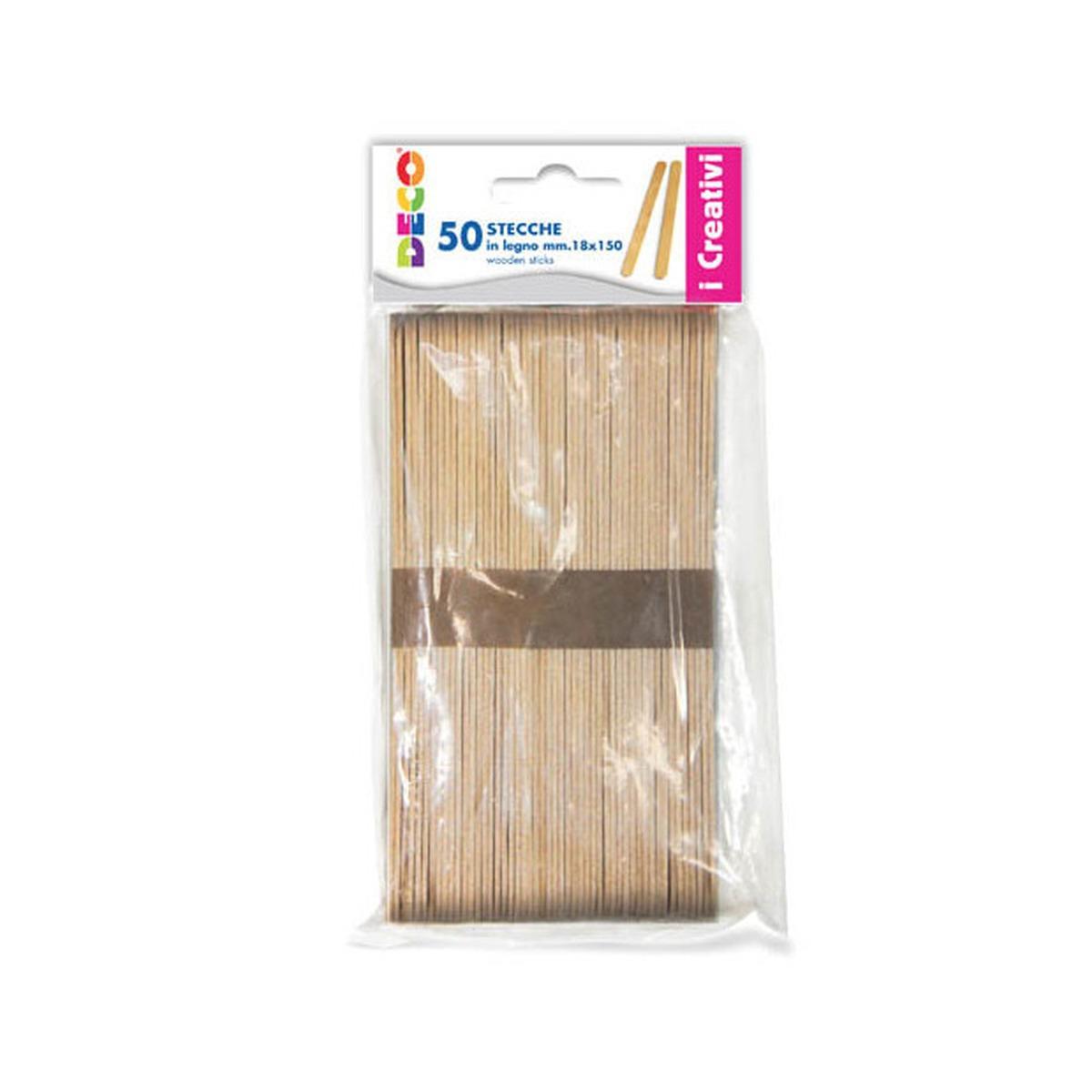 Stecche in legno mm. 150x18 50 pz.