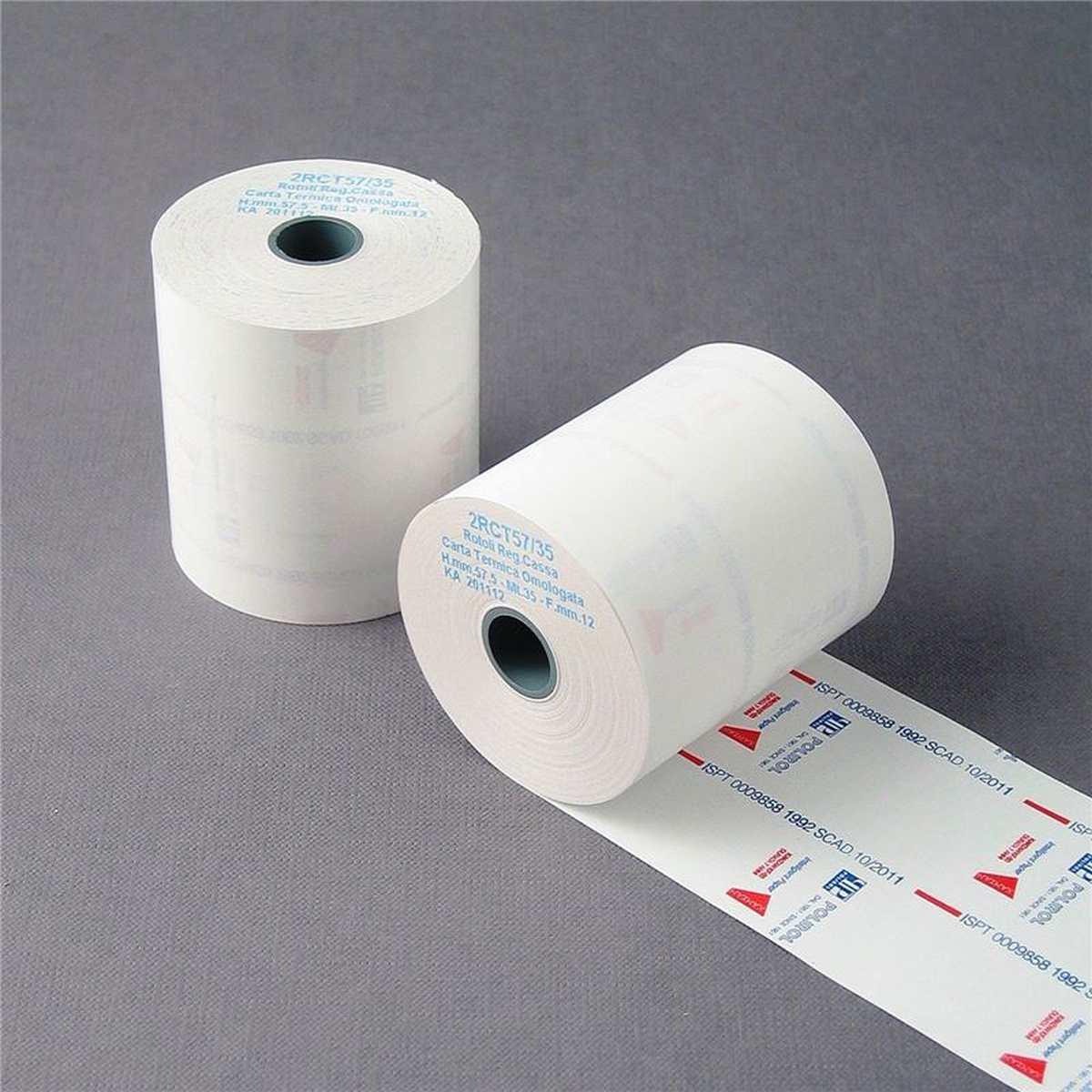 Rotoli x reg.cassa term.omol. mm60x30 mt