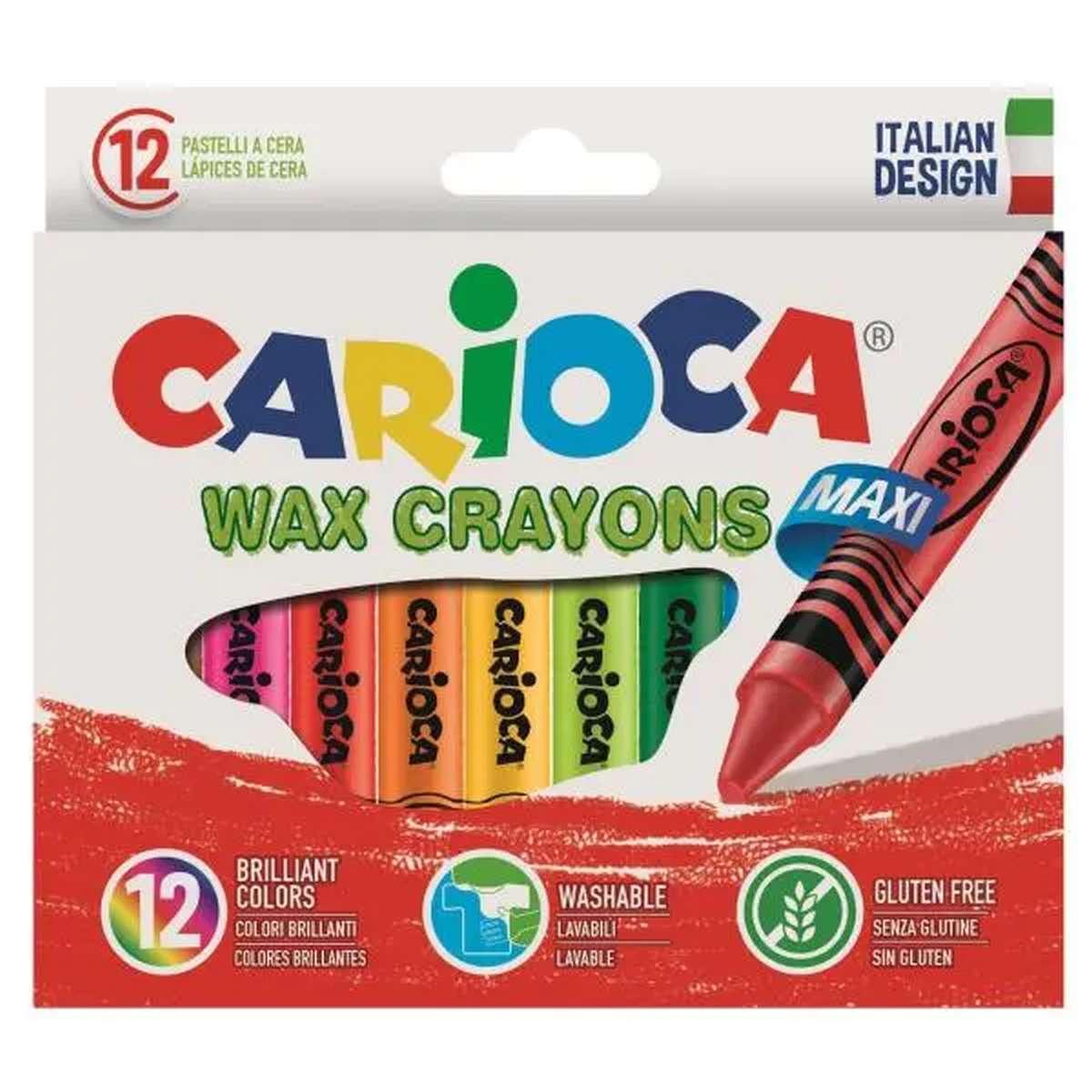 Carioca pastelli a cera maxi da 12pz