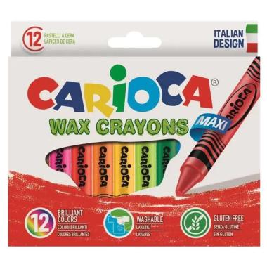 Carioca pastelli a cera maxi da 12pz