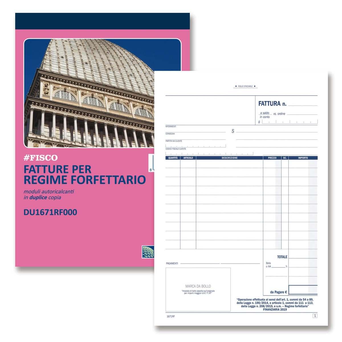 Fattura reg. forfettario a5 50x2