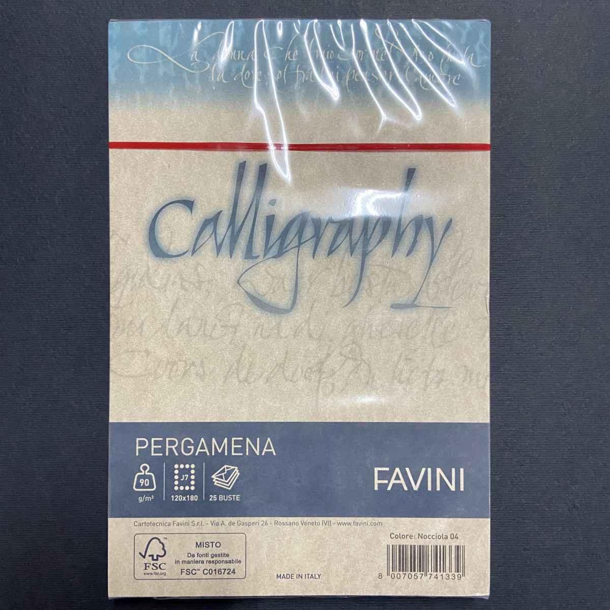 Calligraphy pergamena 25bs 12x18 gr90 nocciola