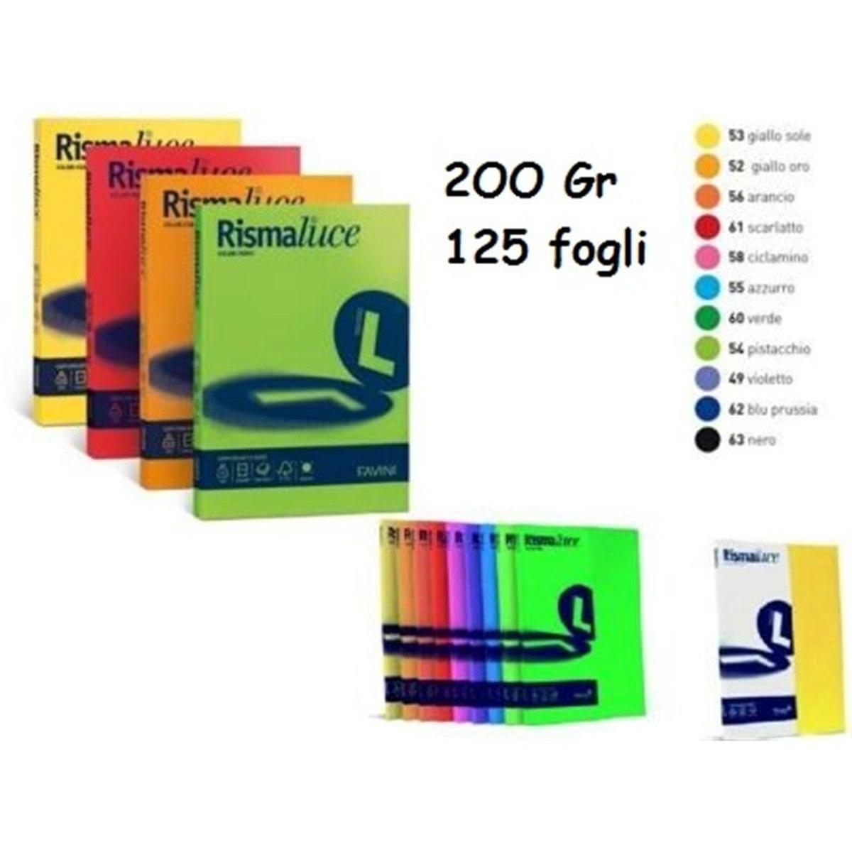 Rismaluce:200 gr  nero 63   a4 f125