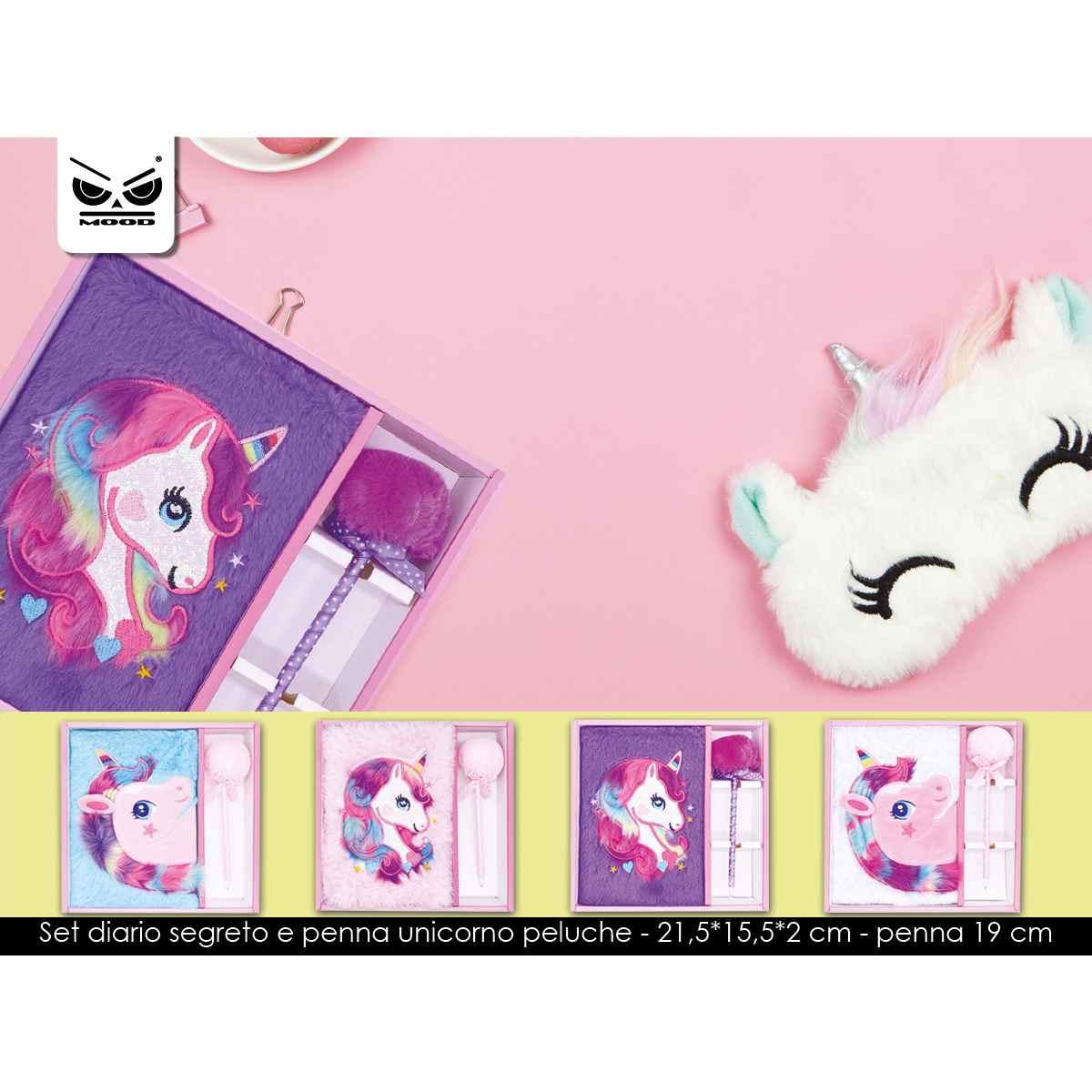 Diario segreto e penna unicorno peluches