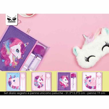 Diario segreto e penna unicorno peluches
