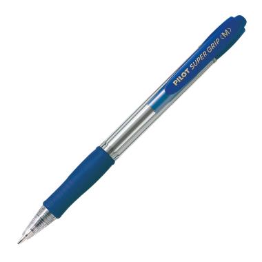 Penna super grip punta 0,7 pz.12 blu