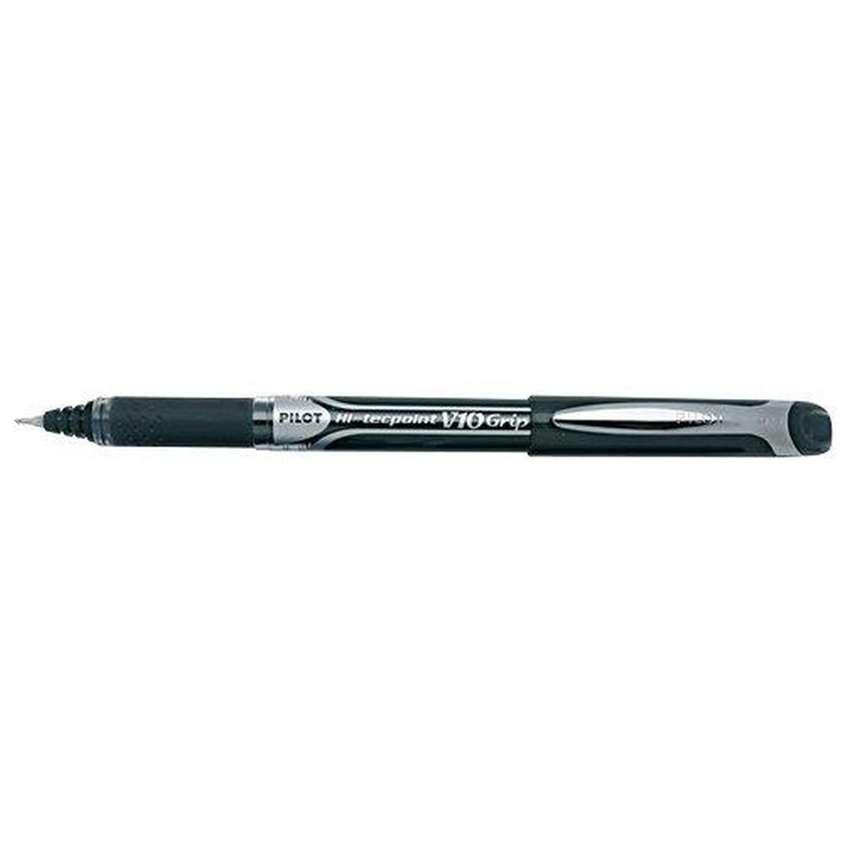 Penne hi-tecpoint v10 grip 12 pz. nero