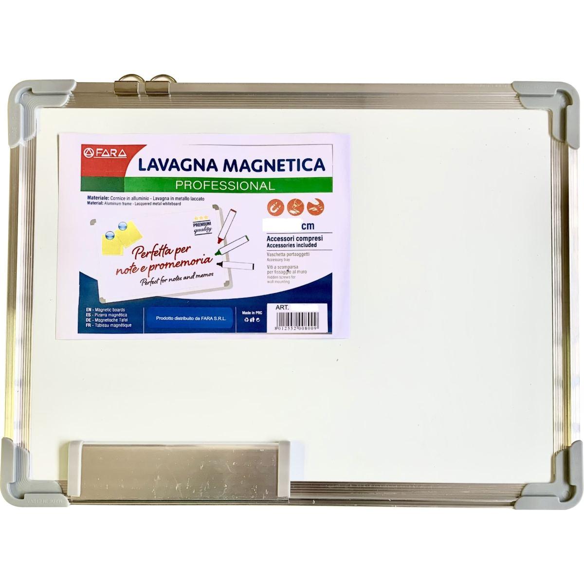 Lavagna magnetica 60x90 cornice alluminio