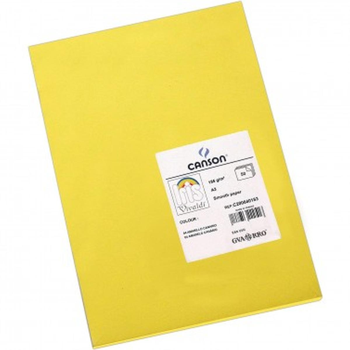 Foglio vivaldi a3 185 gr 50fg giallo canarino