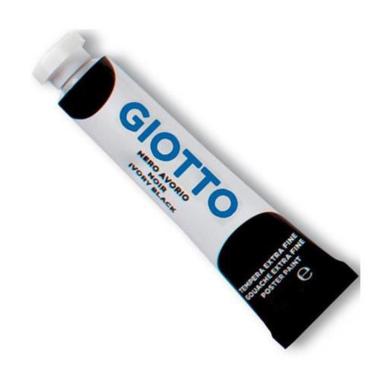 Tempera tubetto 12ml cf.6 pz. nero