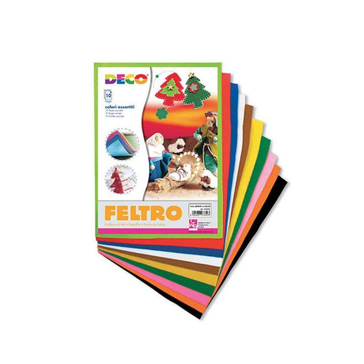 Feltro cm.21x30 pz.10 ass