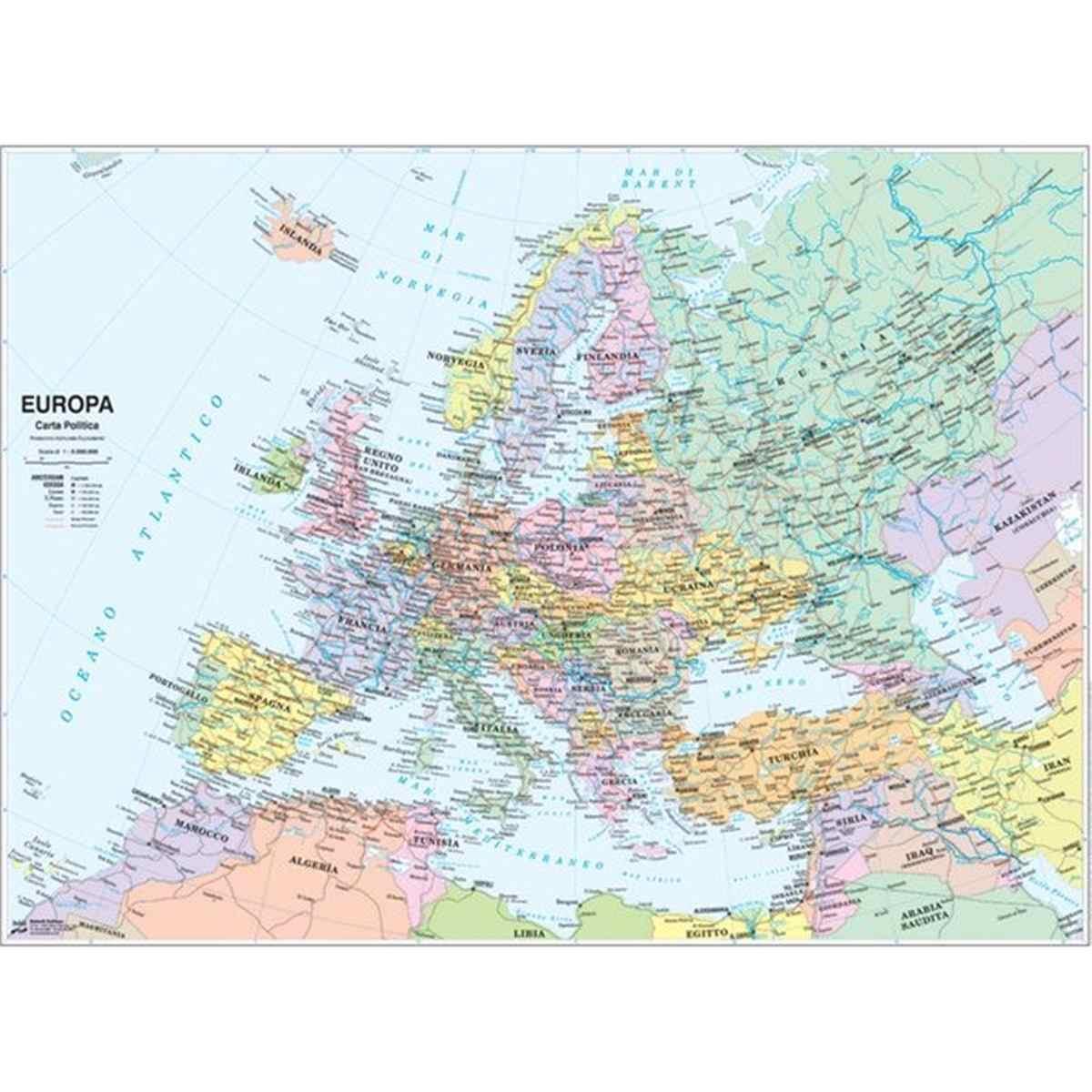 Cartina murale europa scol.plast.132x99