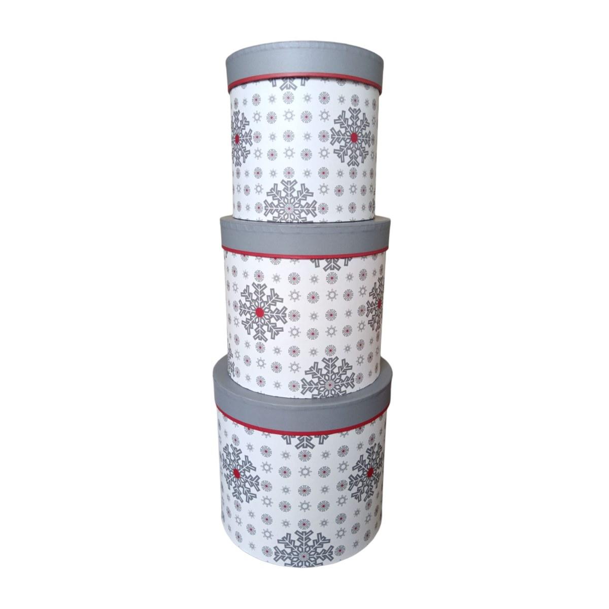 Set 3 scatole regalo cilindro elegance