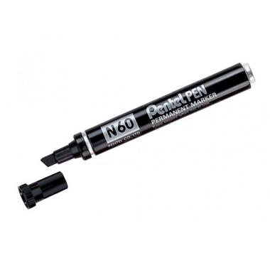 Marcatore pentel permanent n60 nero pz12
