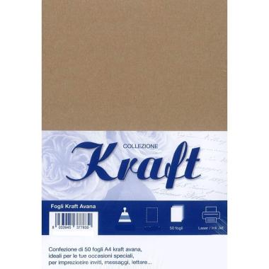 Cartoncino kraft avana 50pz a4 gr.200