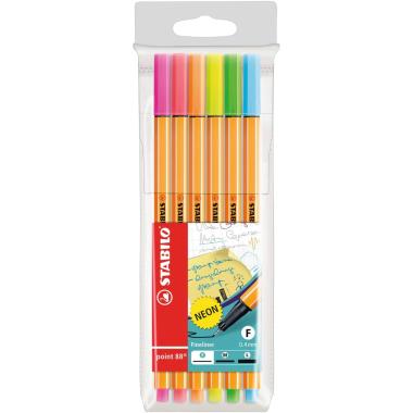 Marker point 88 fluo astuccio 6pz
