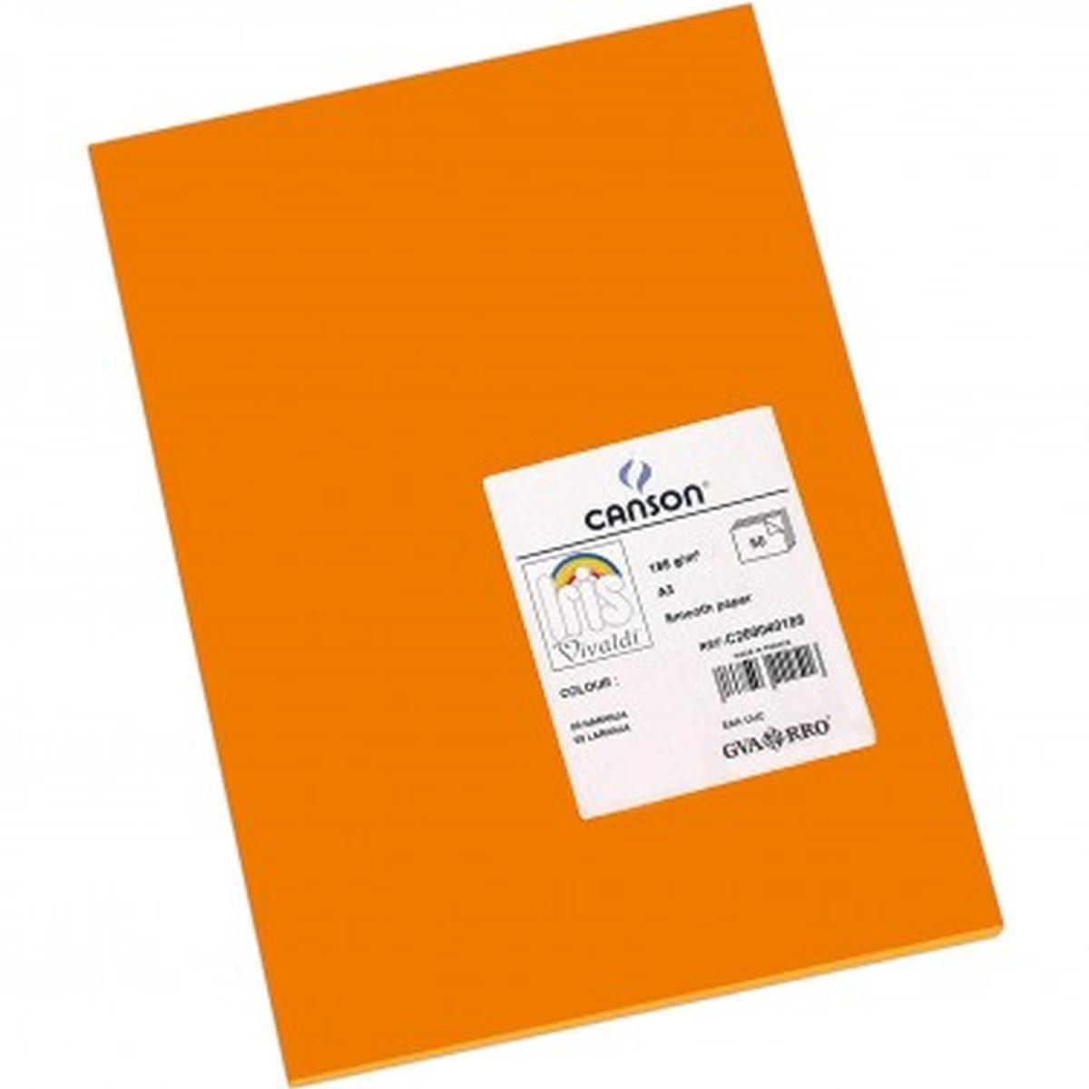 Foglio vivaldi a3 185g arancione pz50