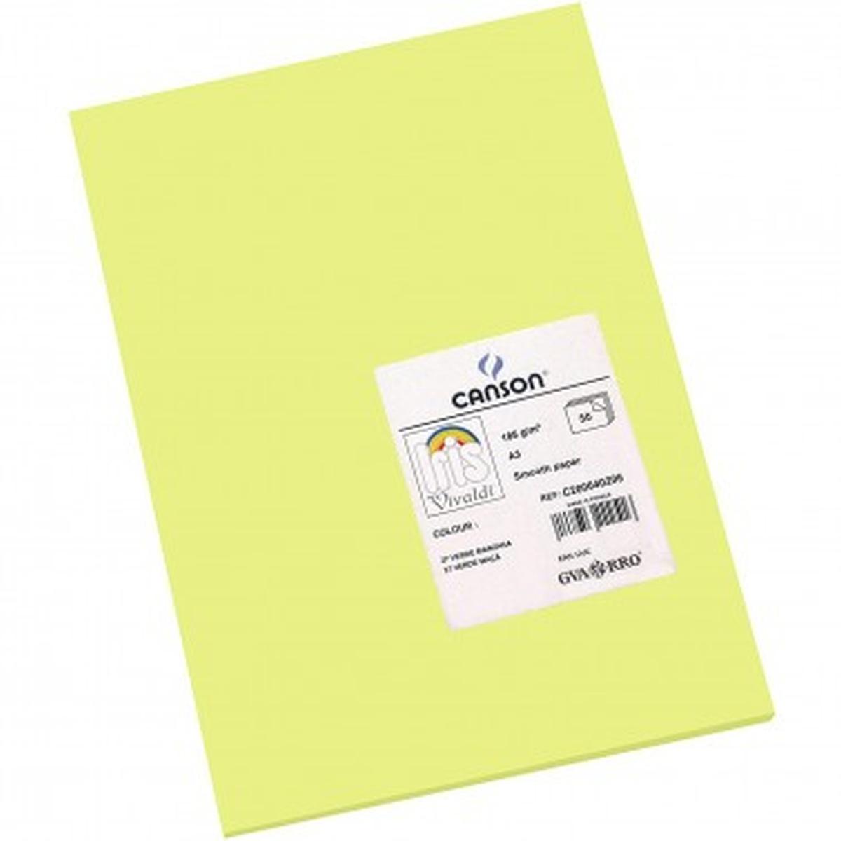 Foglio vivaldi a3 185 gr  50fg verde mela