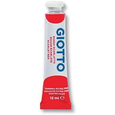 Tempera tubetto 12ml cf.6pz.rosso scarlatto