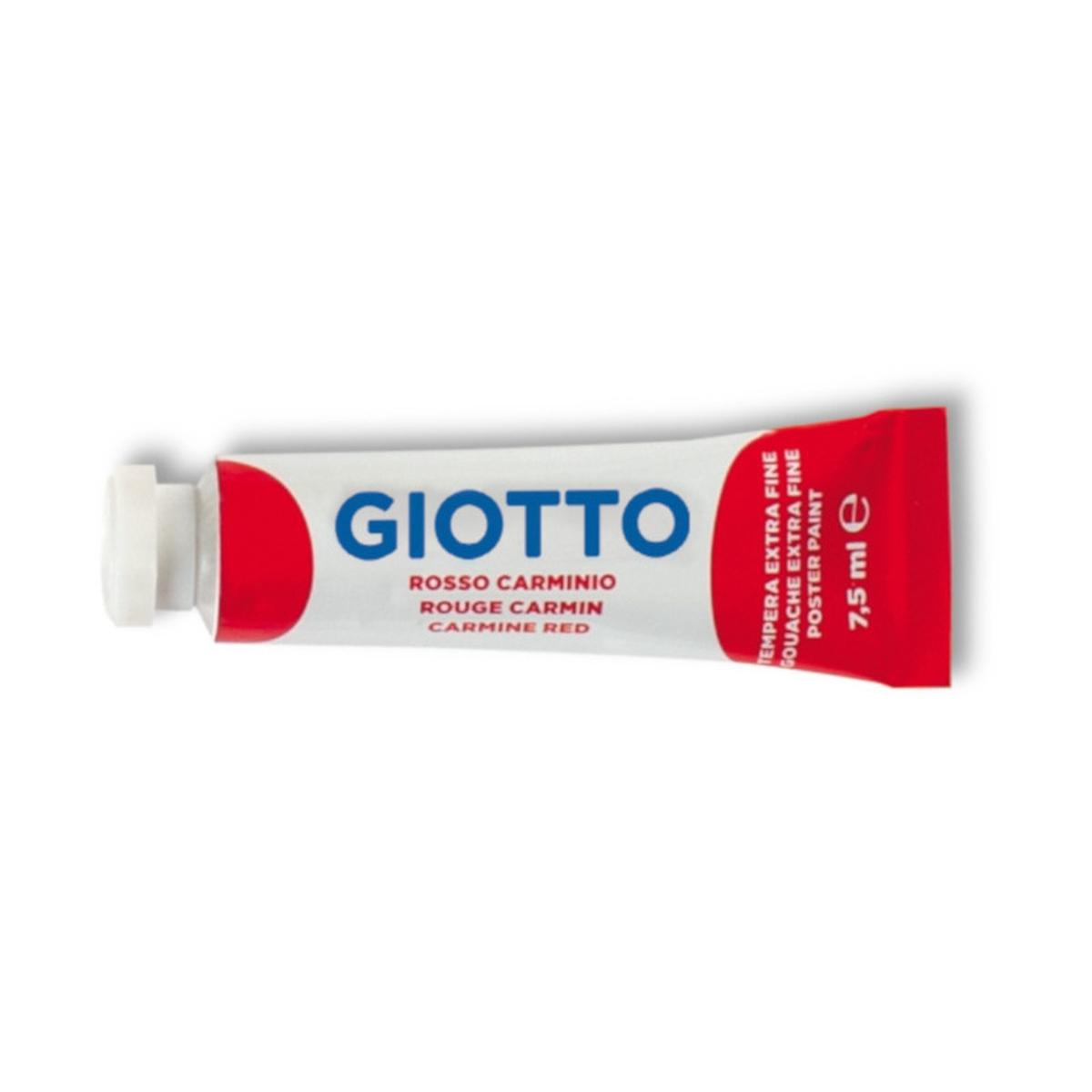 Tempera tubetto 7,5ml cf.10 pz.rosso carminio