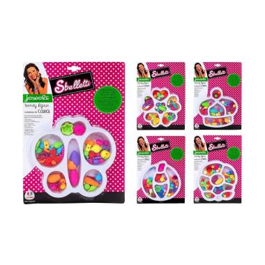 Perline in plastica 50 pz 5 ass