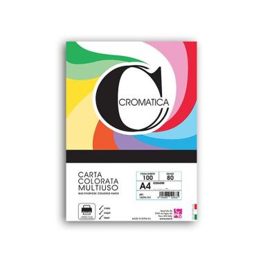 Carta a4 80gr col. forti nero 100fg cromatica