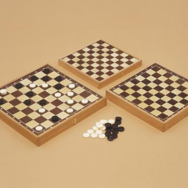Dama in legno 30x30 c/ pedine in legno