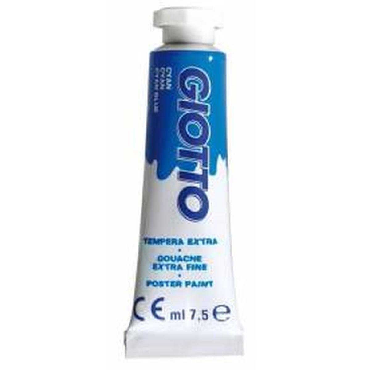 Tempera tubetto 7,5ml cf.10 pz. cyano