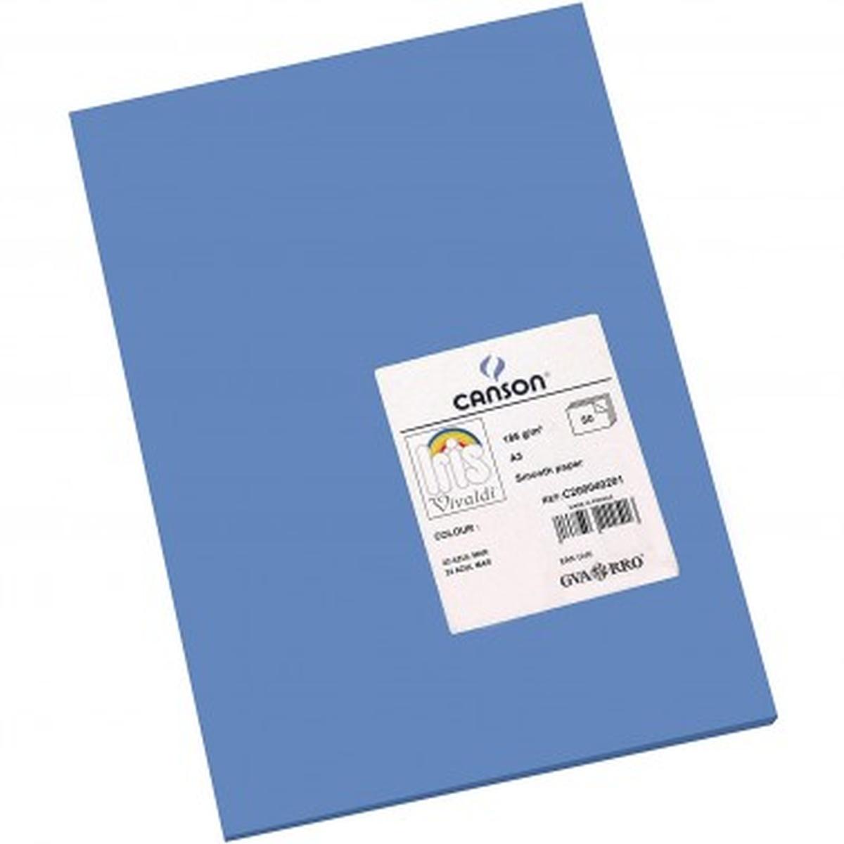Fogli vivaldi a4 185 gr 50fg azzurro