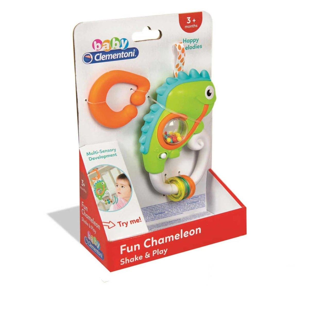 Interactive rattle fun chameleon