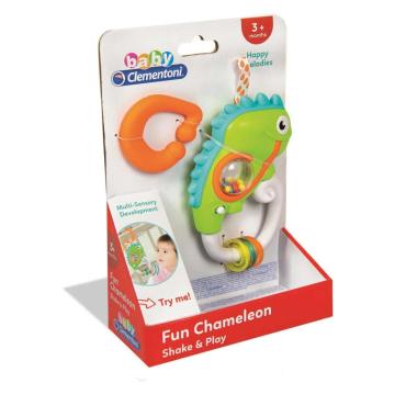 Interactive rattle fun chameleon