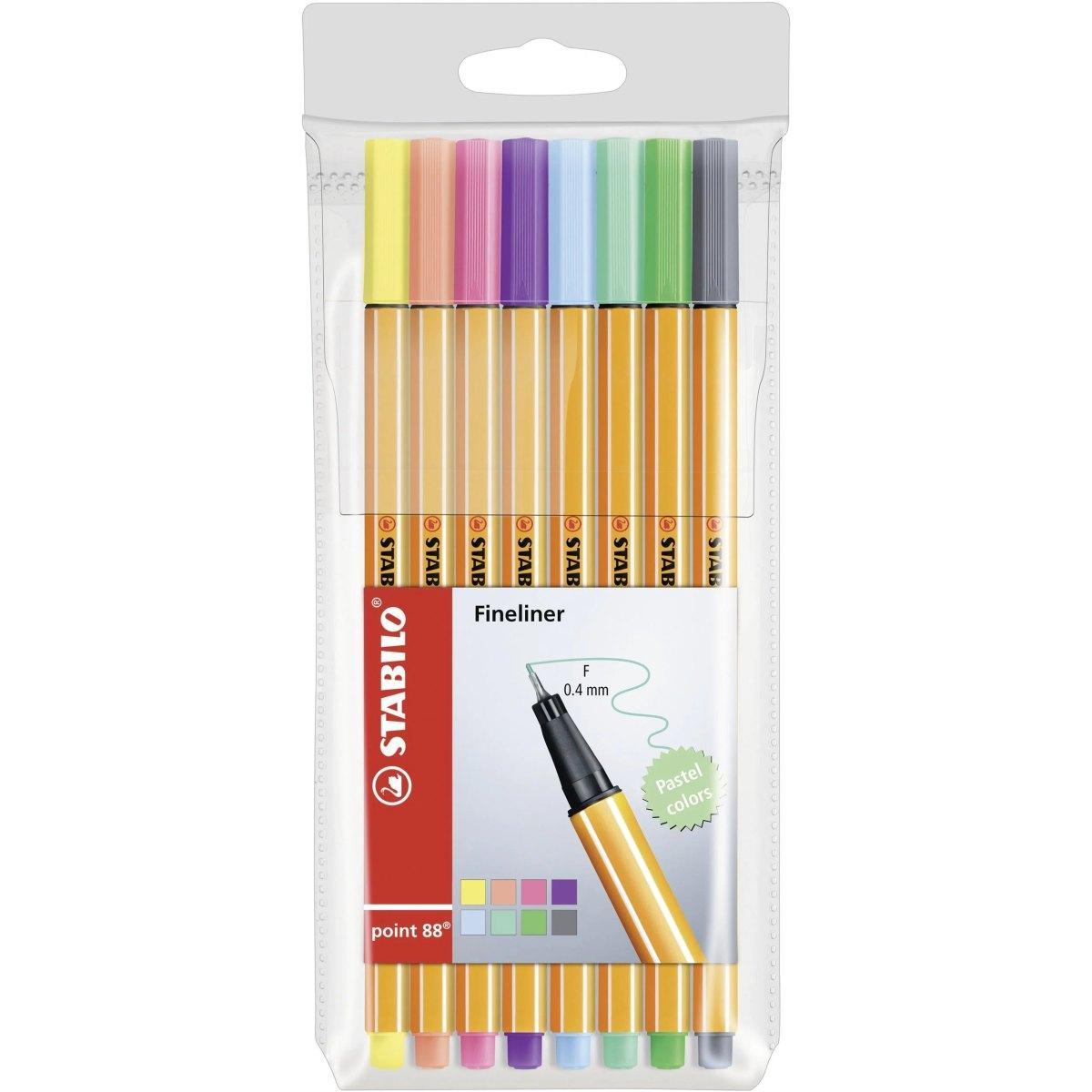 STABILO POINT 88 PASTELL AST DA 8 pz