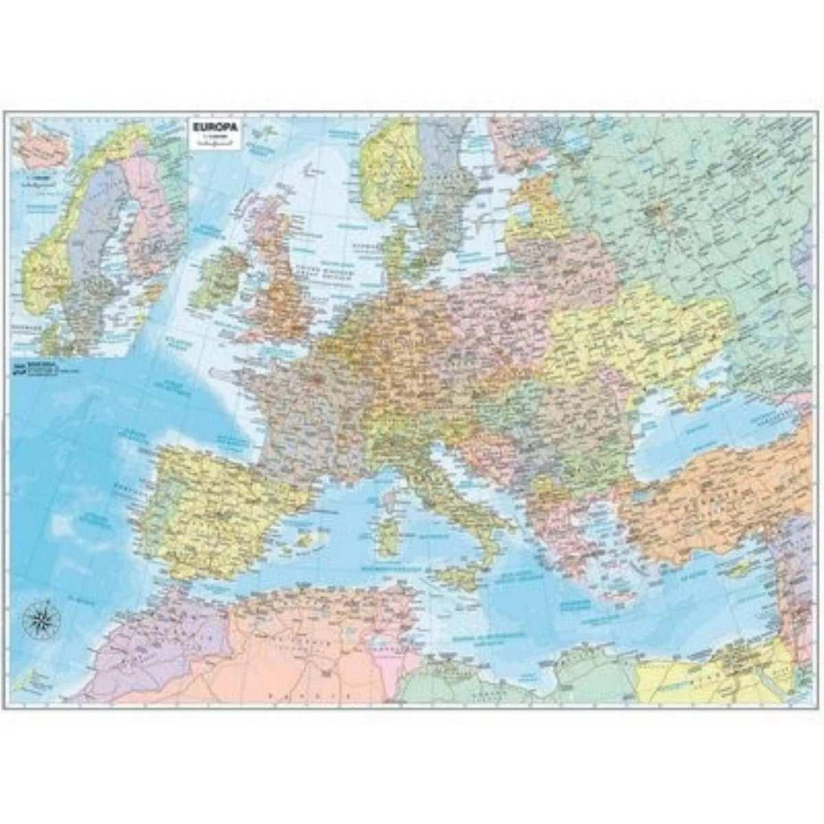 Cartina murale europa plast.132x99
