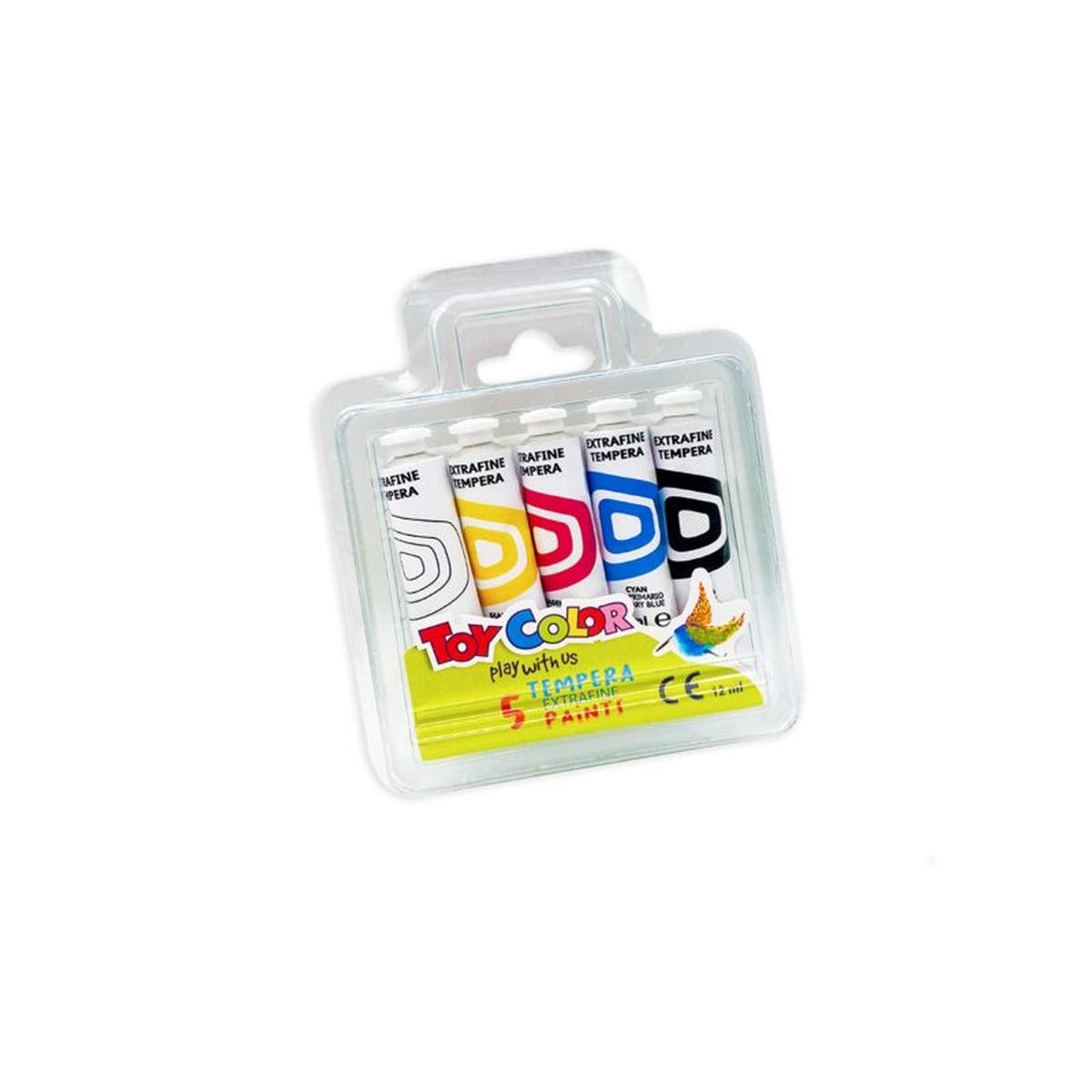 Confezione 5 tubetti tempera da 12 ml