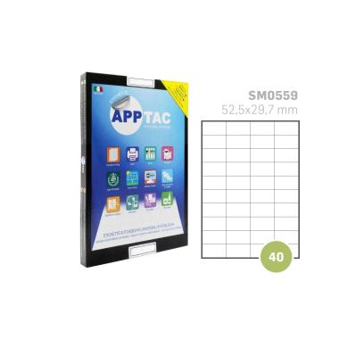 Cf.100 etichette ades. su a4 52,5x29,7