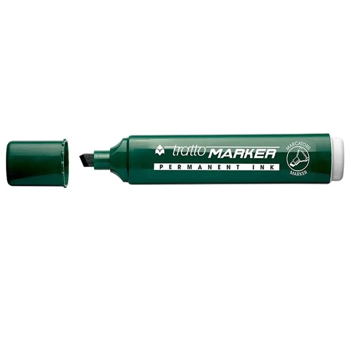 Tratto marker punta scalpello cf.10 pz.verde