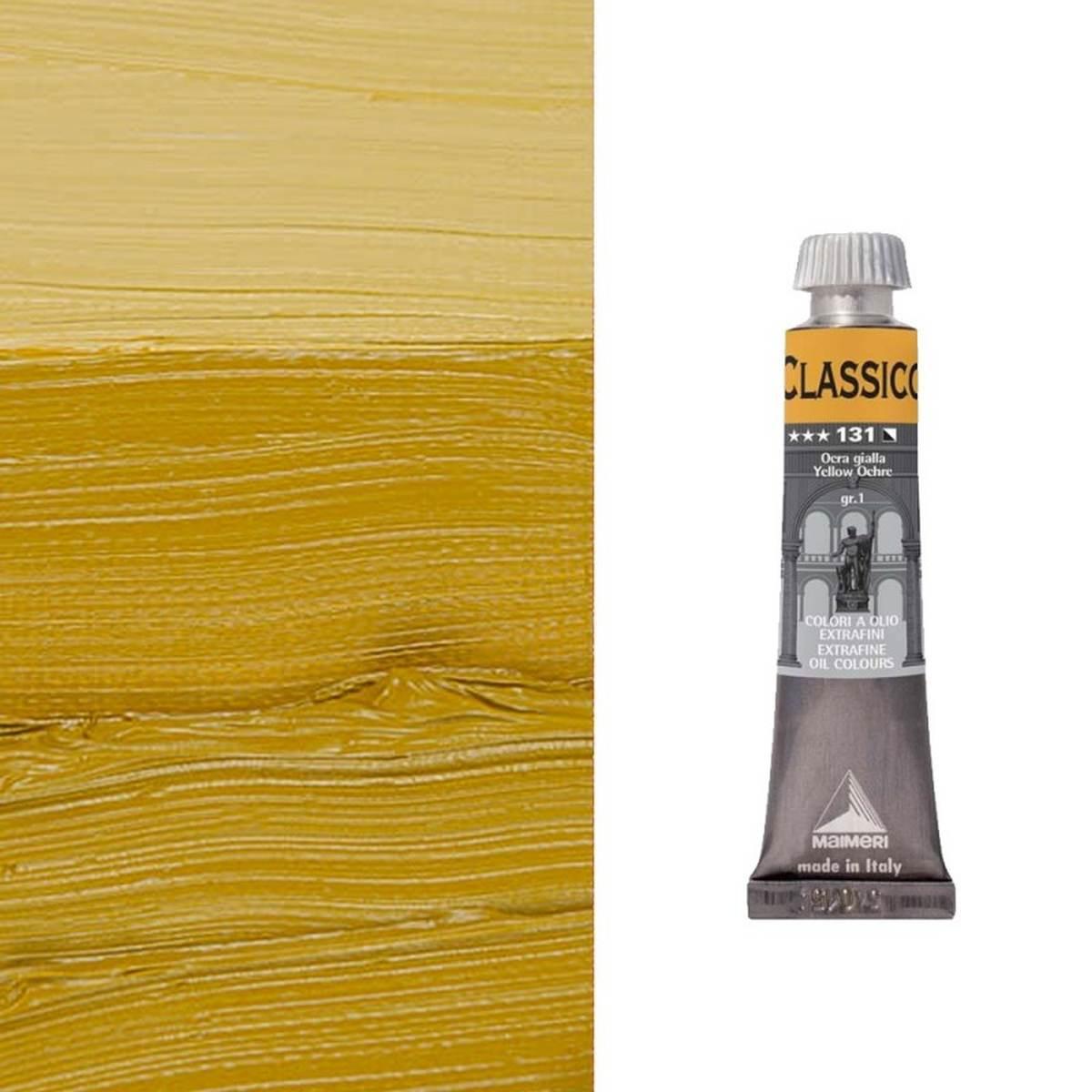 Tubo olio mai c ocra gialla  20 ml