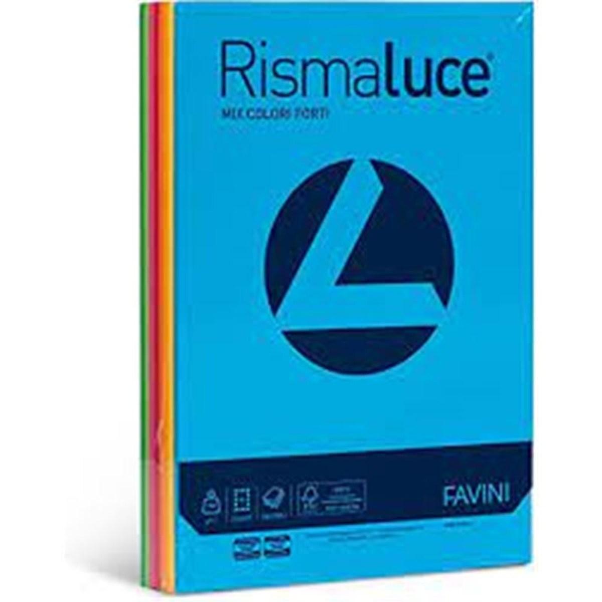 Rismaluce:200 gr mix 8 colori forti   a4  fg.125