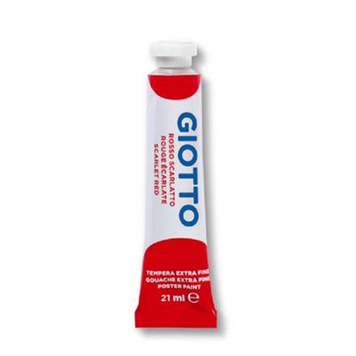 Tempera tubetto 21ml cf.6pz.rosso scarlatto