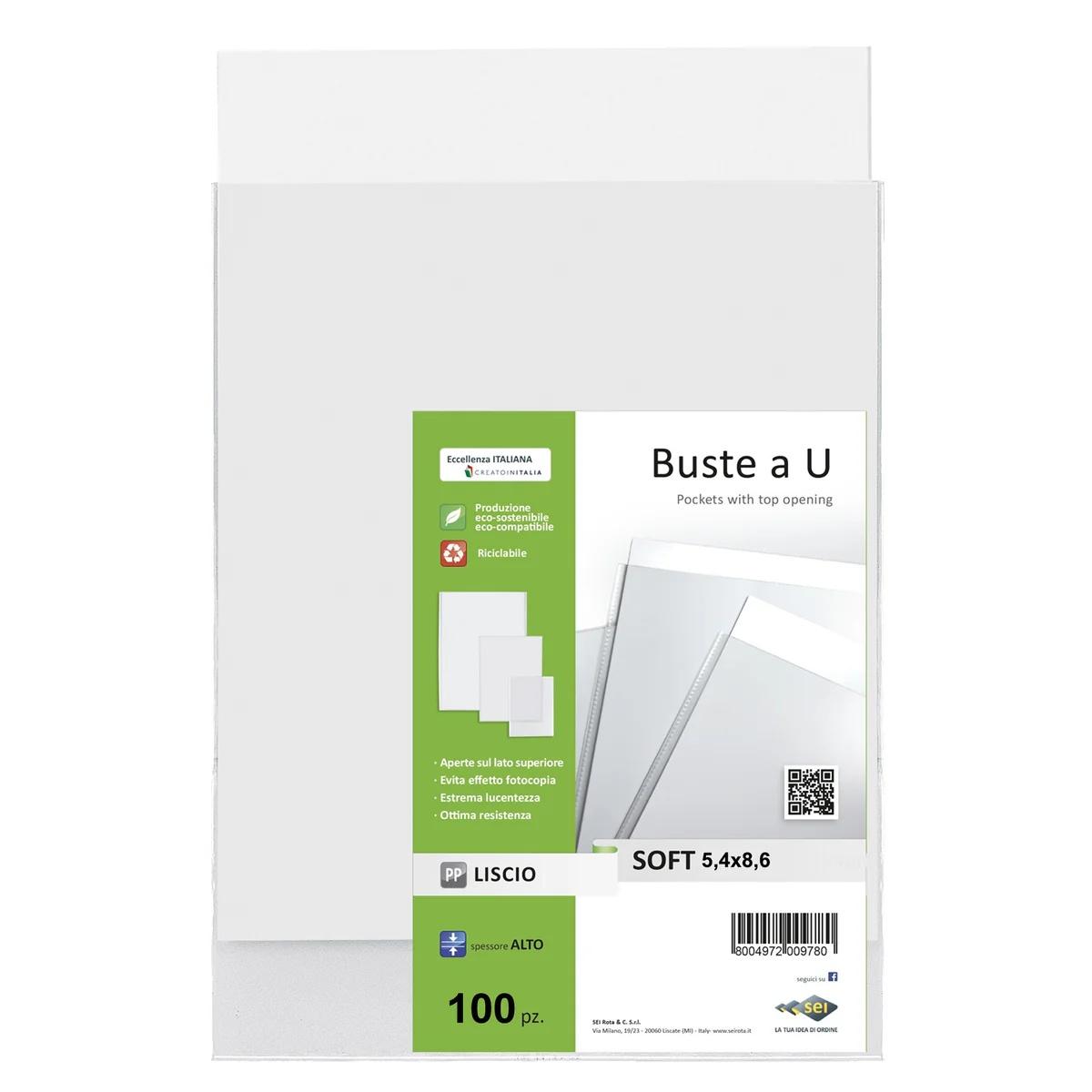 Busta sfìoft 5,4x8,6 pz.100