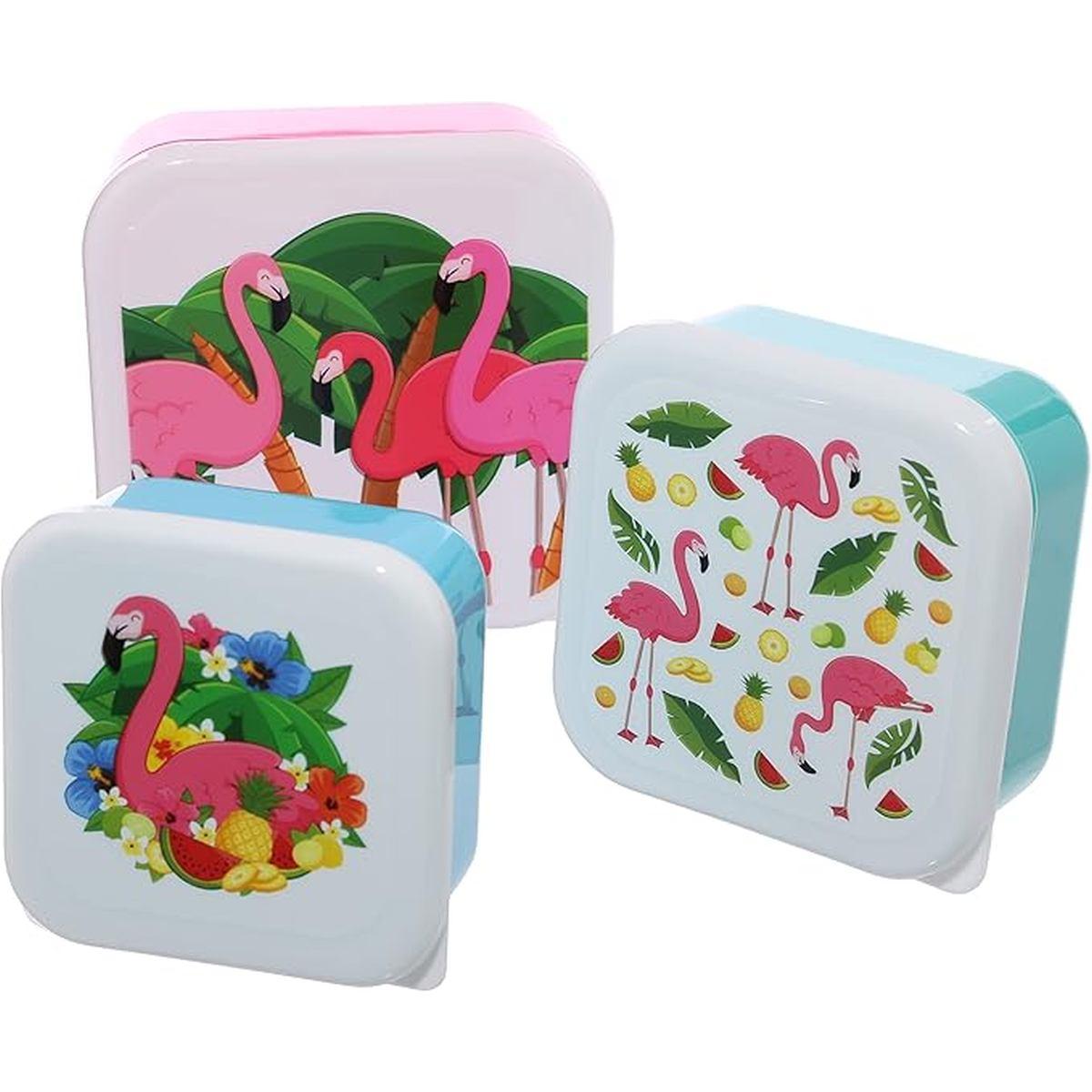 Set 3 contenitori per alimenti fenicottero