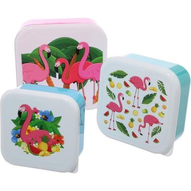 Set 3 contenitori per alimenti fenicottero