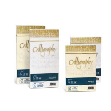 Buste calligraphy 12x18 lino bianco cf25